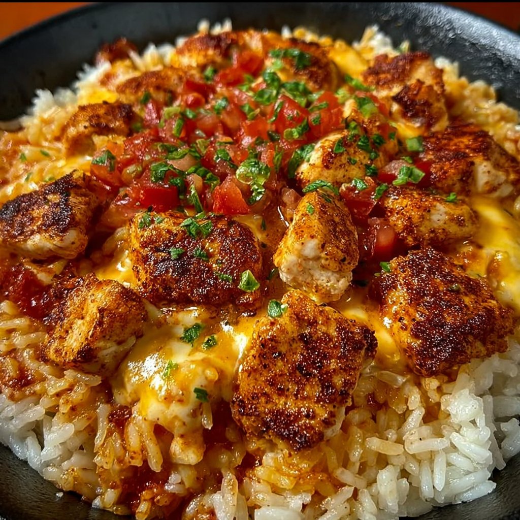 Cheese Chicken & Rice Skillet