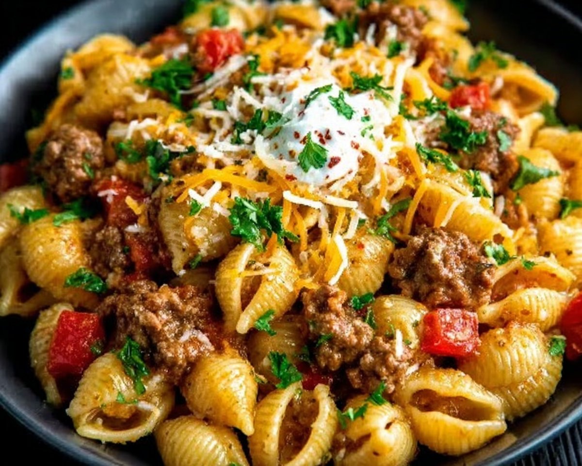 Cheesy Taco Pasta