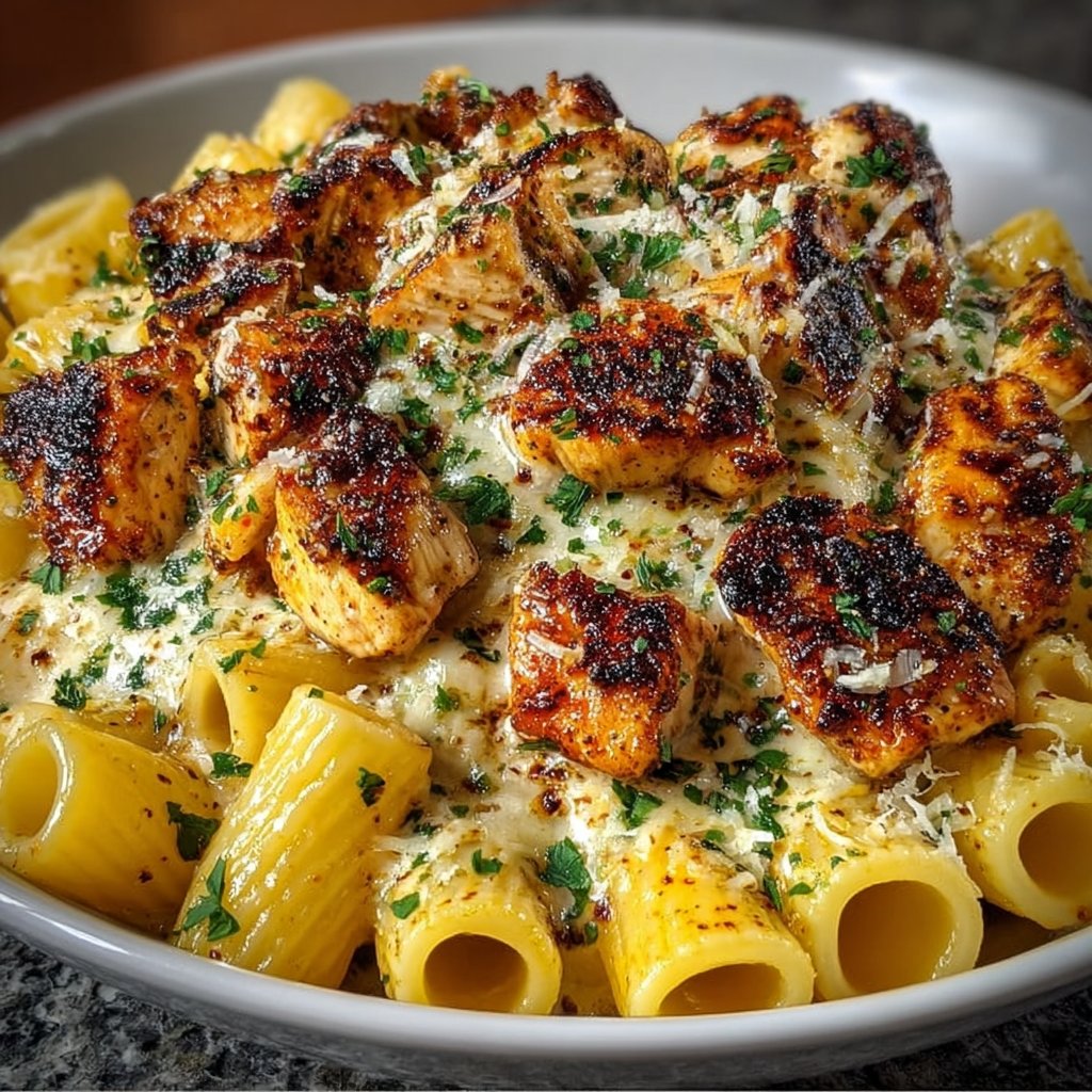 Creamy Cajun Chicken Pasta with Garlic Cheese Sauce