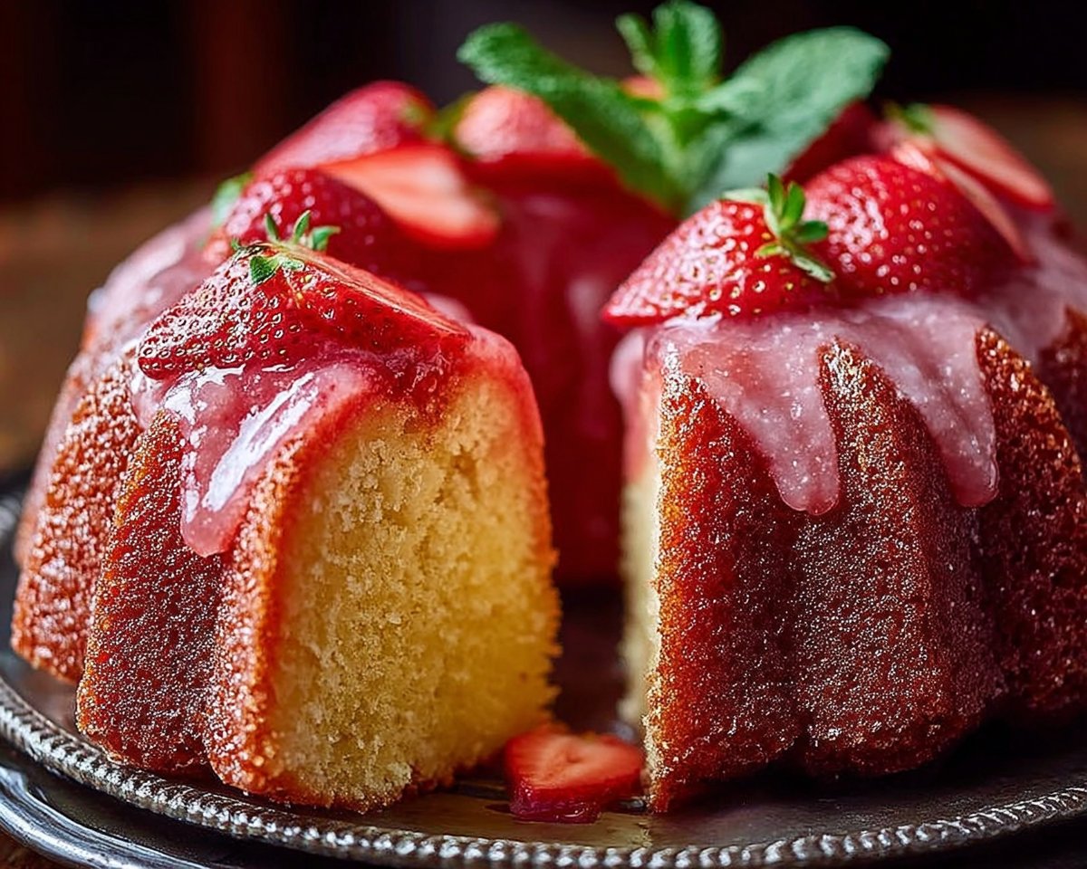 Melt in Your Mouth Strawberry Buttermilk Pound Cake