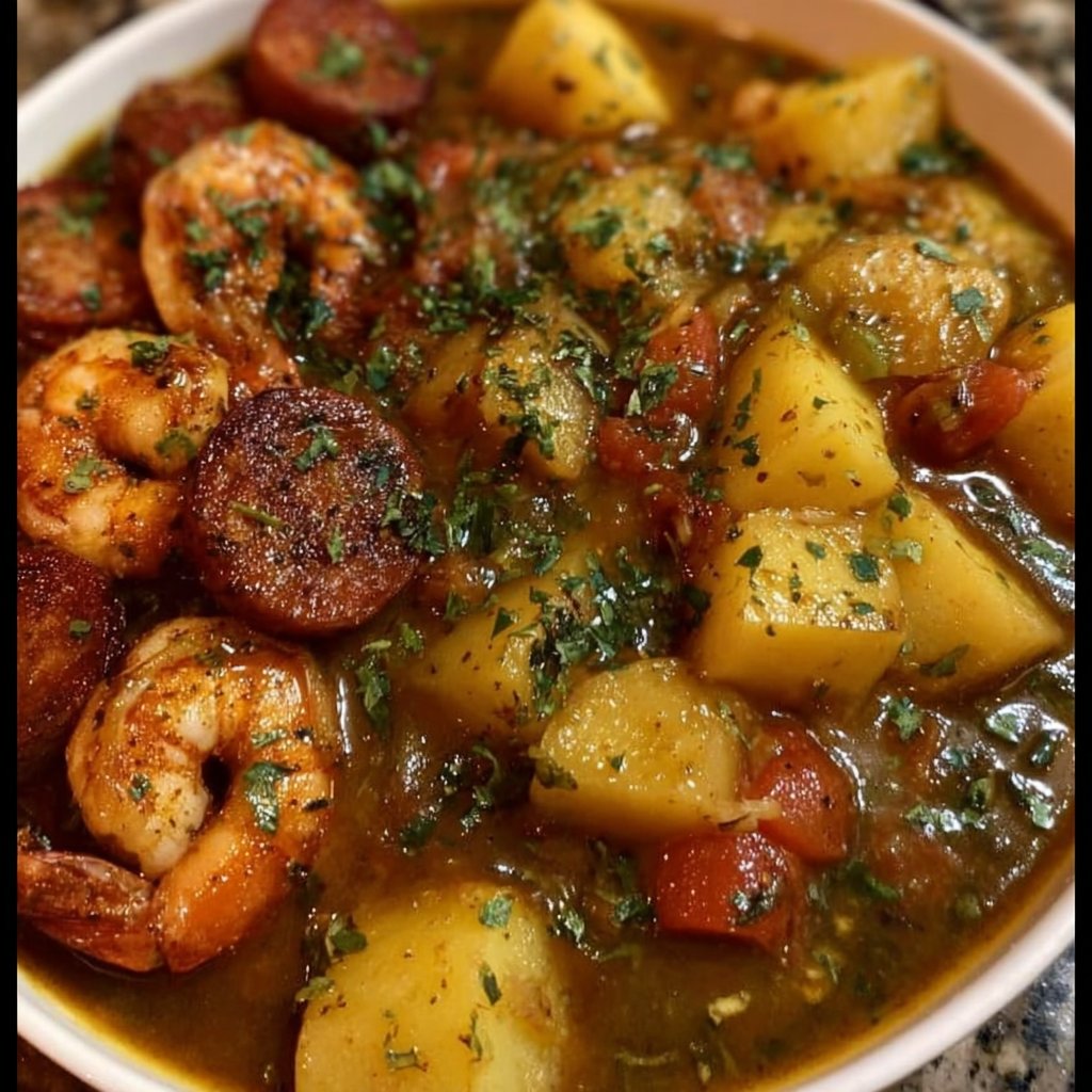Shrimp Sausage Potato Stew