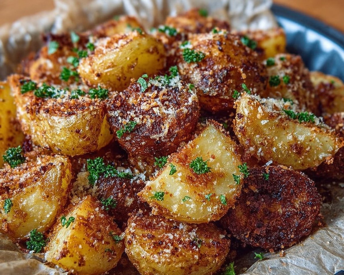 Crispy Garlic Parmesan Potatoes