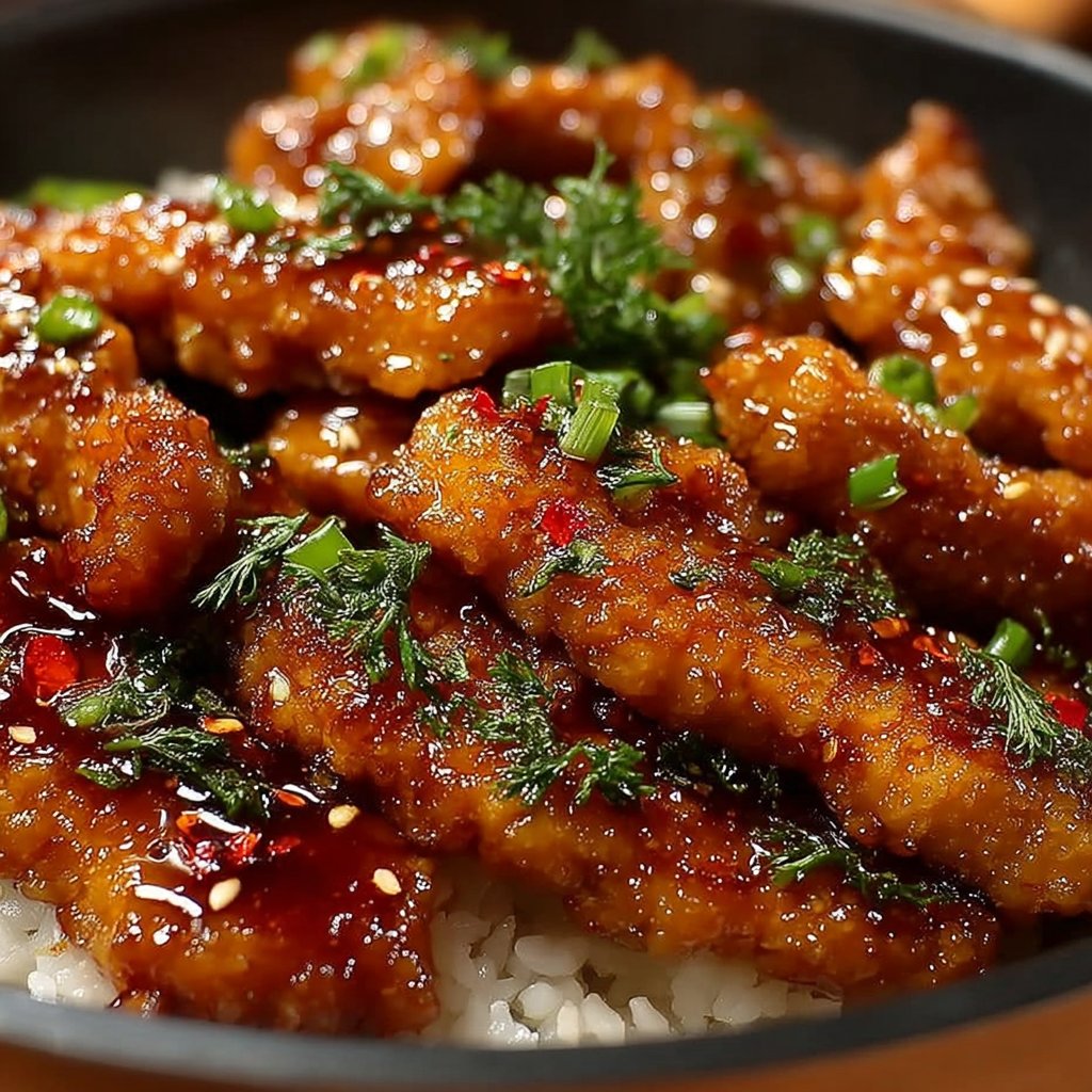 Honey Garlic Glazed Chicken Strips