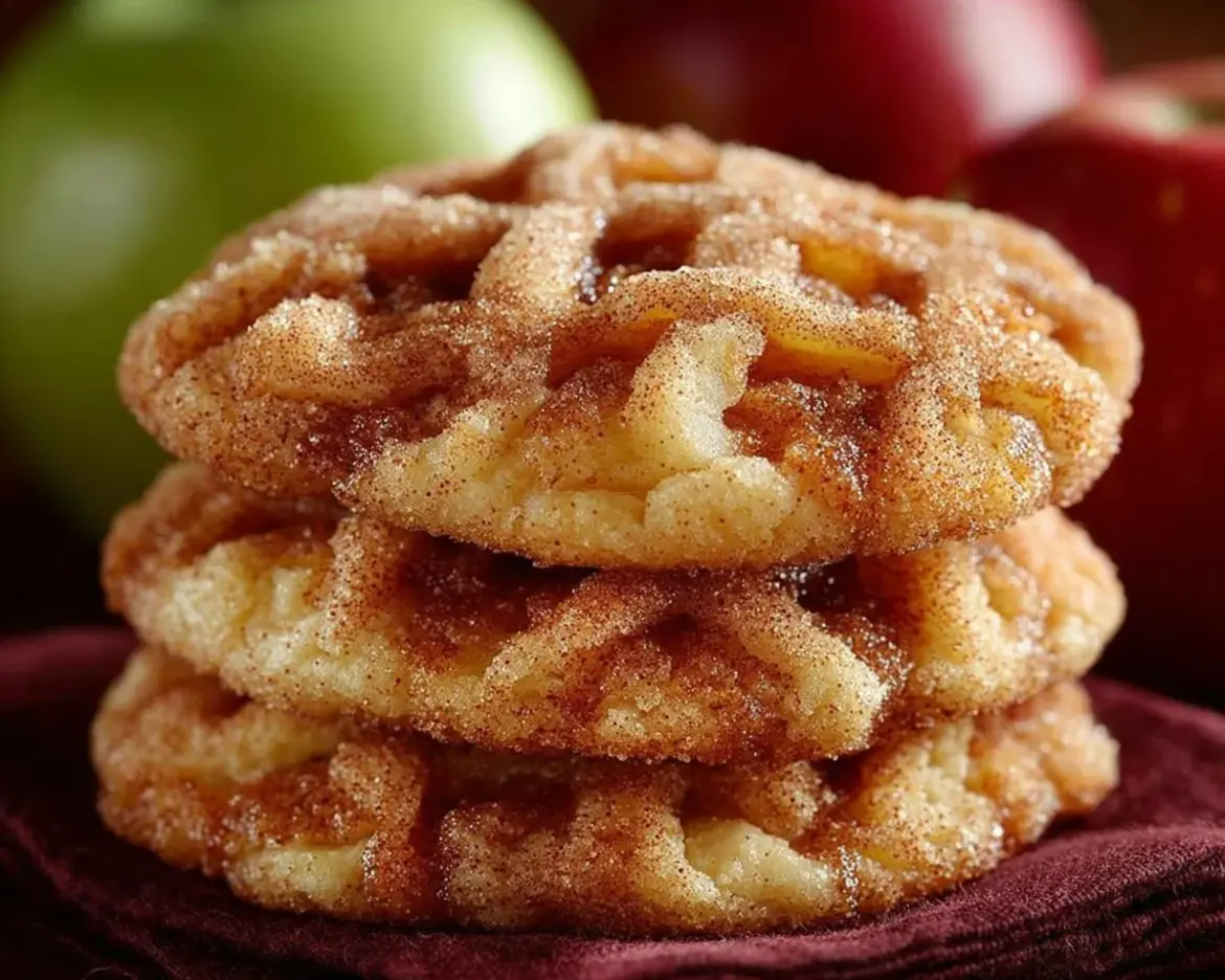 Delicious apple pie cookies baked to perfection with a cinnamon glaze