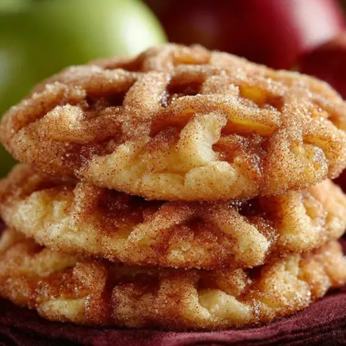Delicious apple pie cookies baked to perfection with a cinnamon glaze