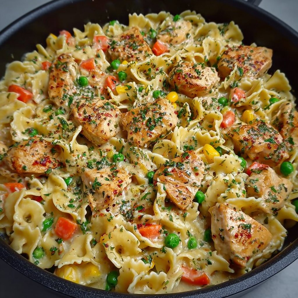 Chicken Pot Pie Pasta