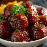 Deliciously cooked crockpot meatballs in a savory sauce.