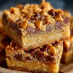 Delicious butterscotch toffee cookie bars with a golden brown texture.