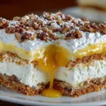 Delicious Coconut Cream Delight dessert showcasing creamy coconut texture.