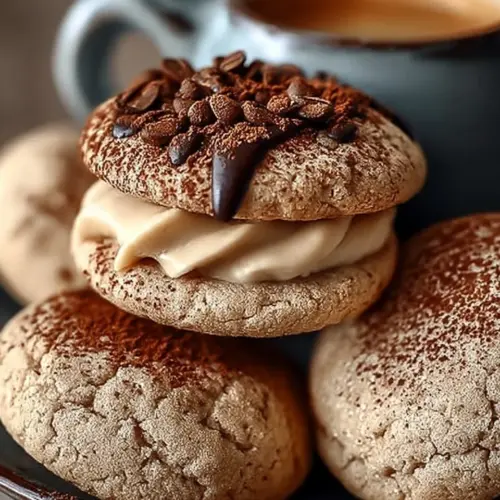 Delicious homemade Coffee Cheesecake Cookies with a rich coffee flavor