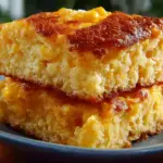 Delicious creamy cornbread casserole baked to golden perfection