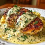 Crispy Asiago Chicken served in creamy mustard sauce