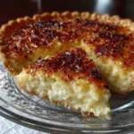 Delicious homemade custard pie with a golden crust and creamy filling