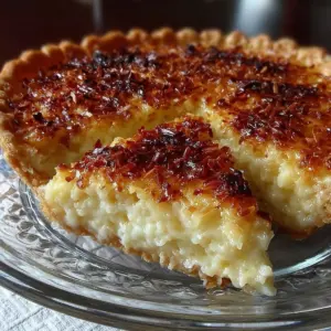 Delicious homemade custard pie with a golden crust and creamy filling