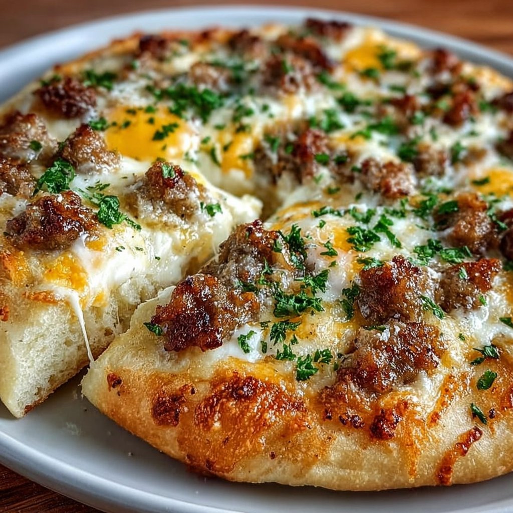 Sausage Gravy Biscuit Breakfast Pizza