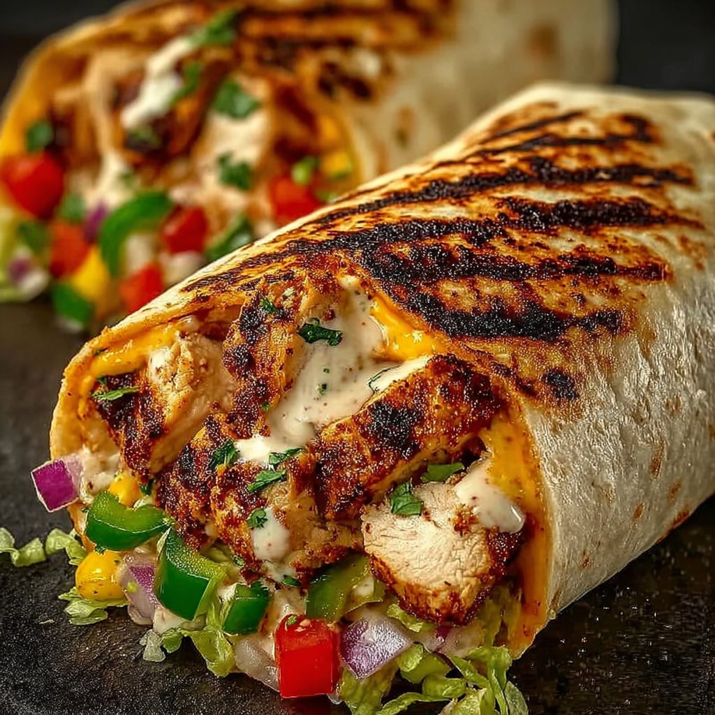 Grilled Chipotle Ranch Chicken Burrito