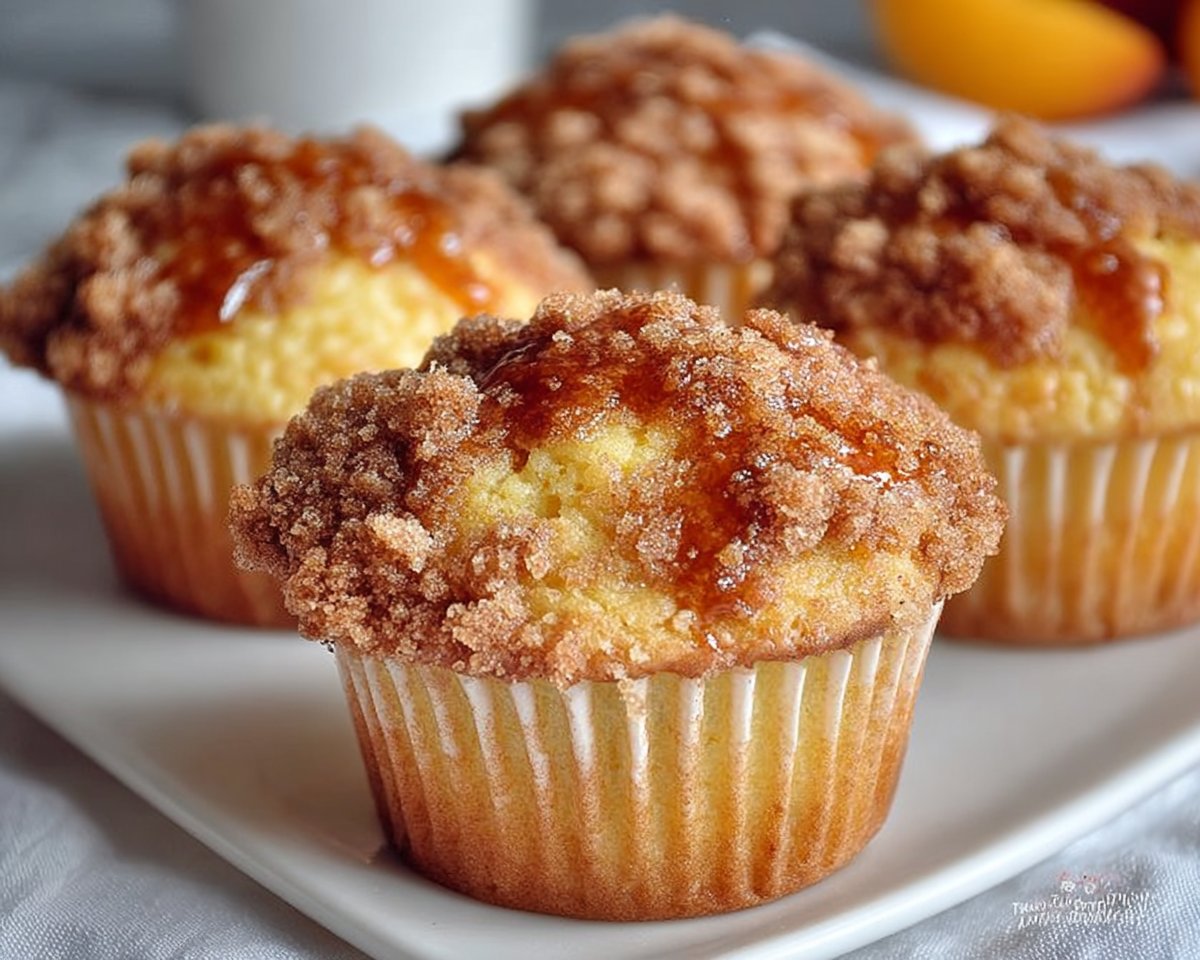 Peach Cobbler Muffins