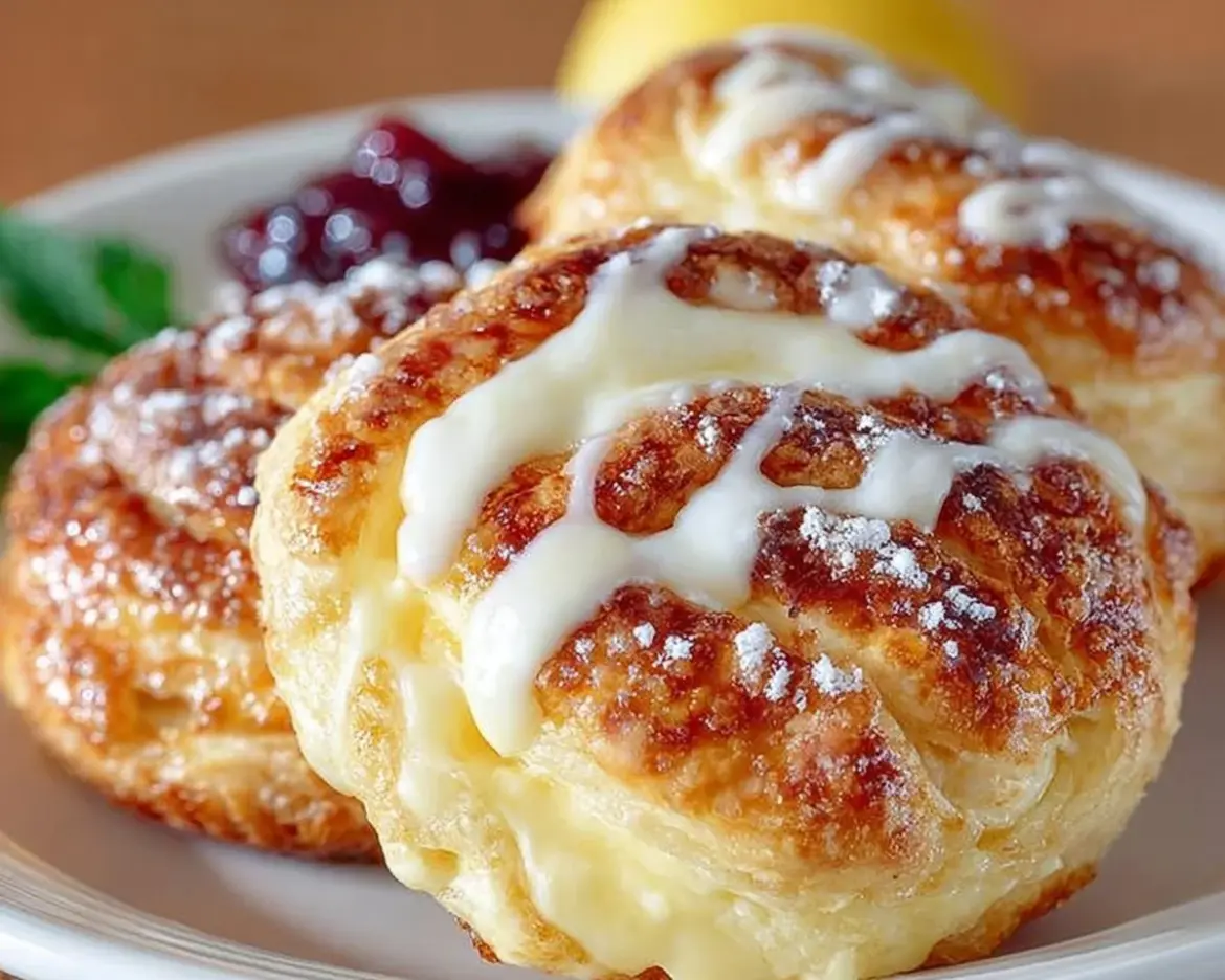 Delicious Easy Cheese Danish with flaky pastry and creamy cheese filling