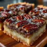 Delicious easy pecan pie bars with a rich filling