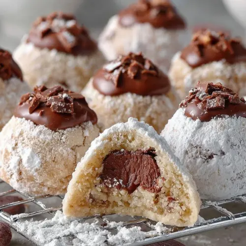 Delicious Hershey's Secret Kiss Cookies on a baking tray