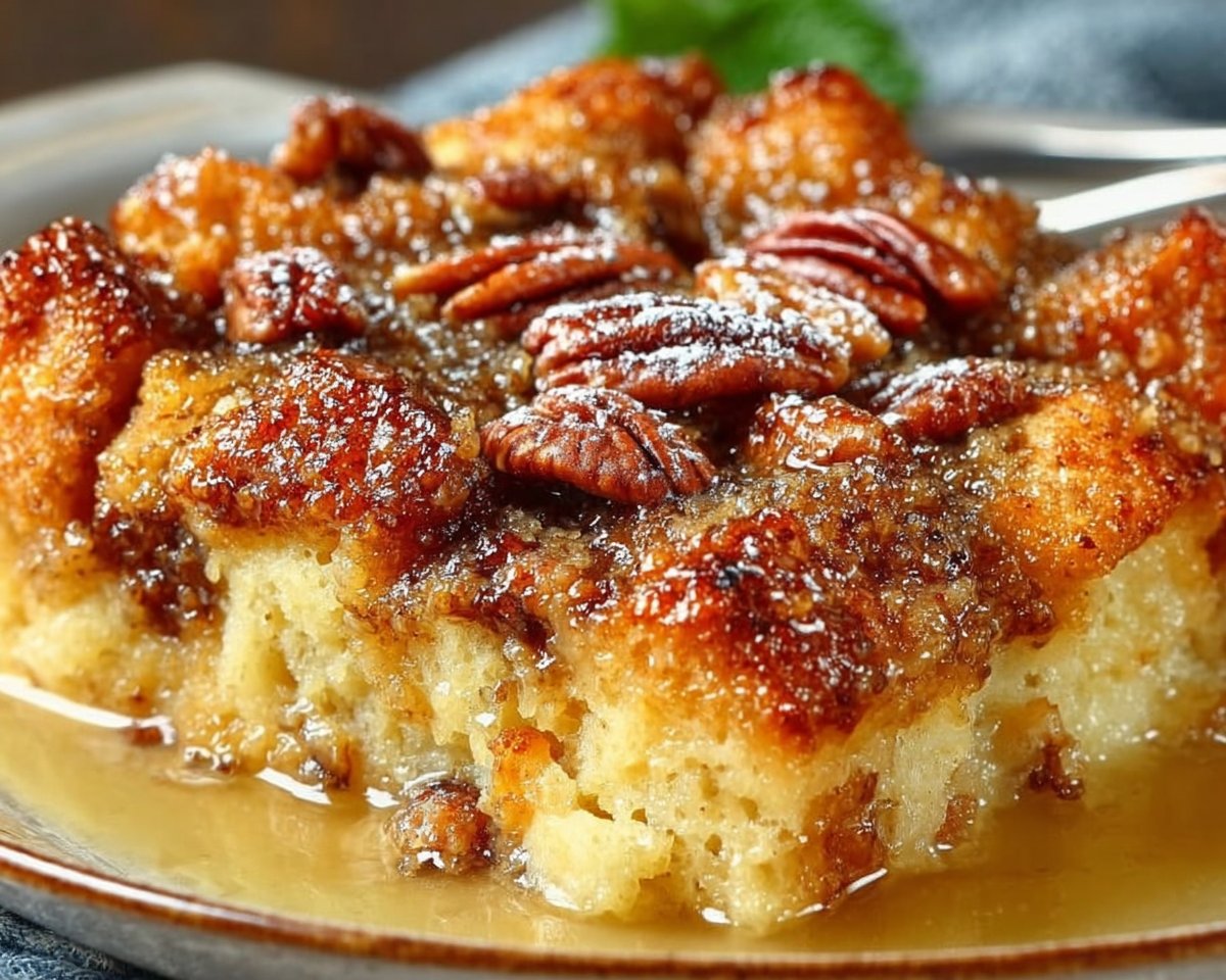 Pecan Pie Bread Pudding Without the Crust