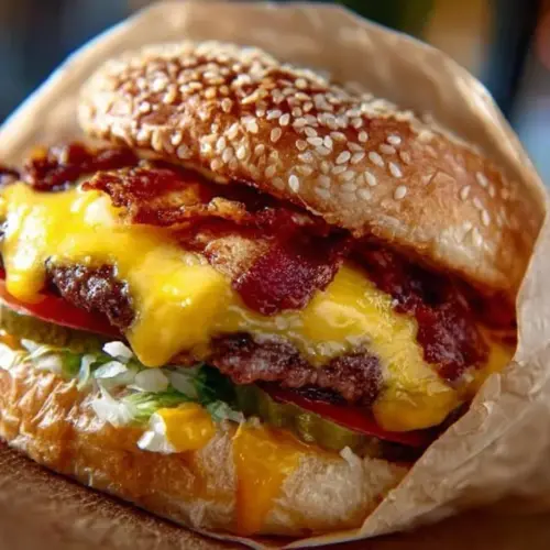 Hodad's Bacon Double Cheeseburger with crispy bacon and cheese