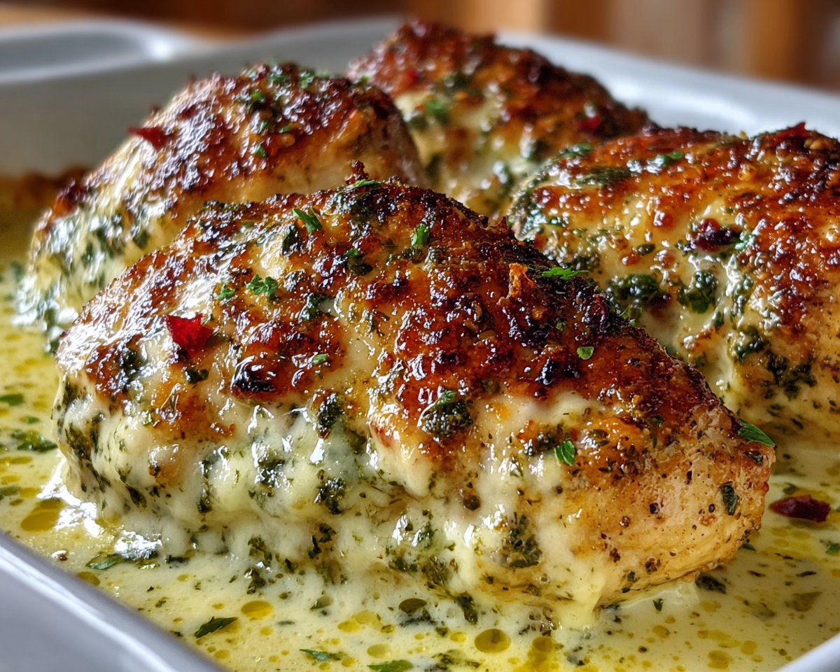 Creamy Baked Asiago Chicken Breasts