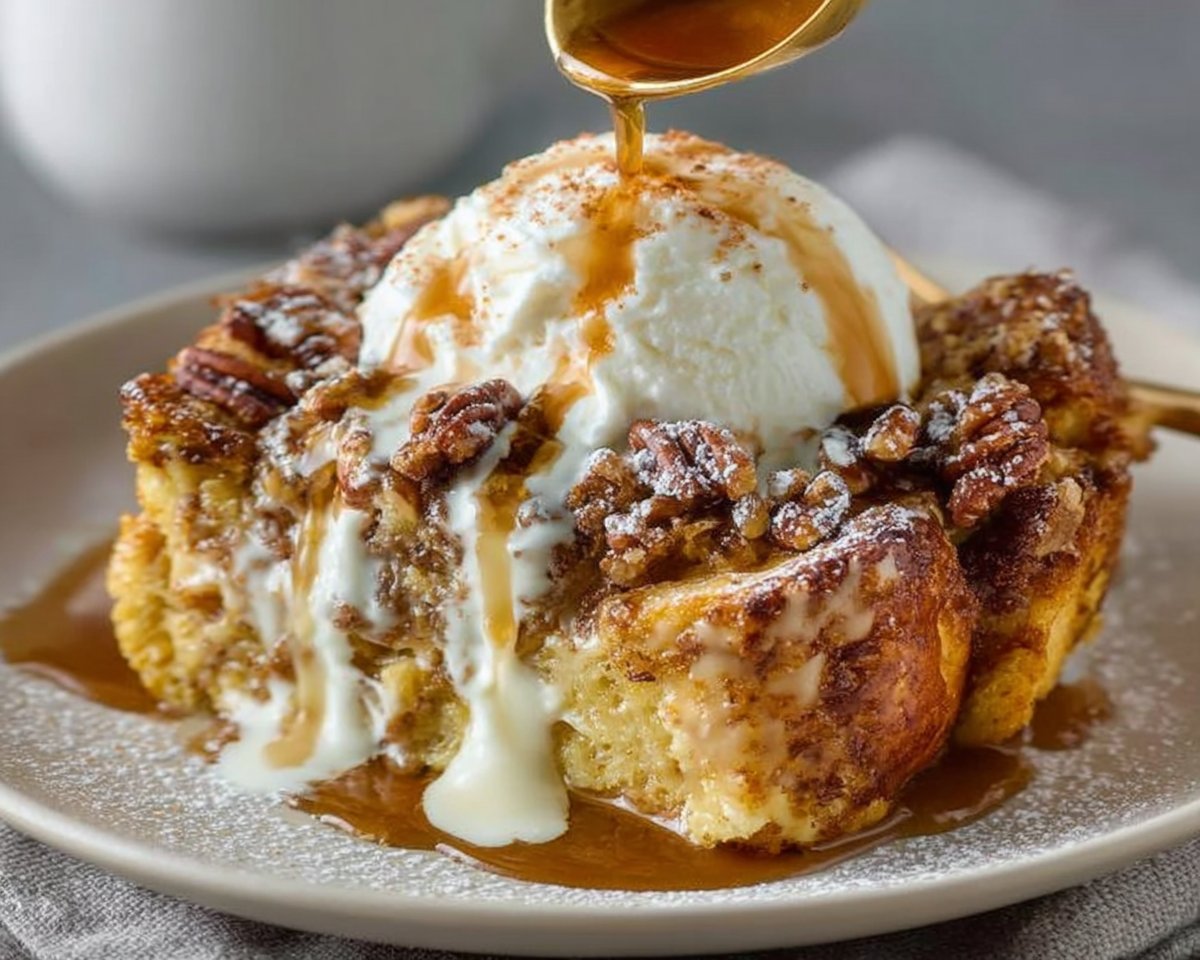 Pumpkin Pecan Bread Pudding