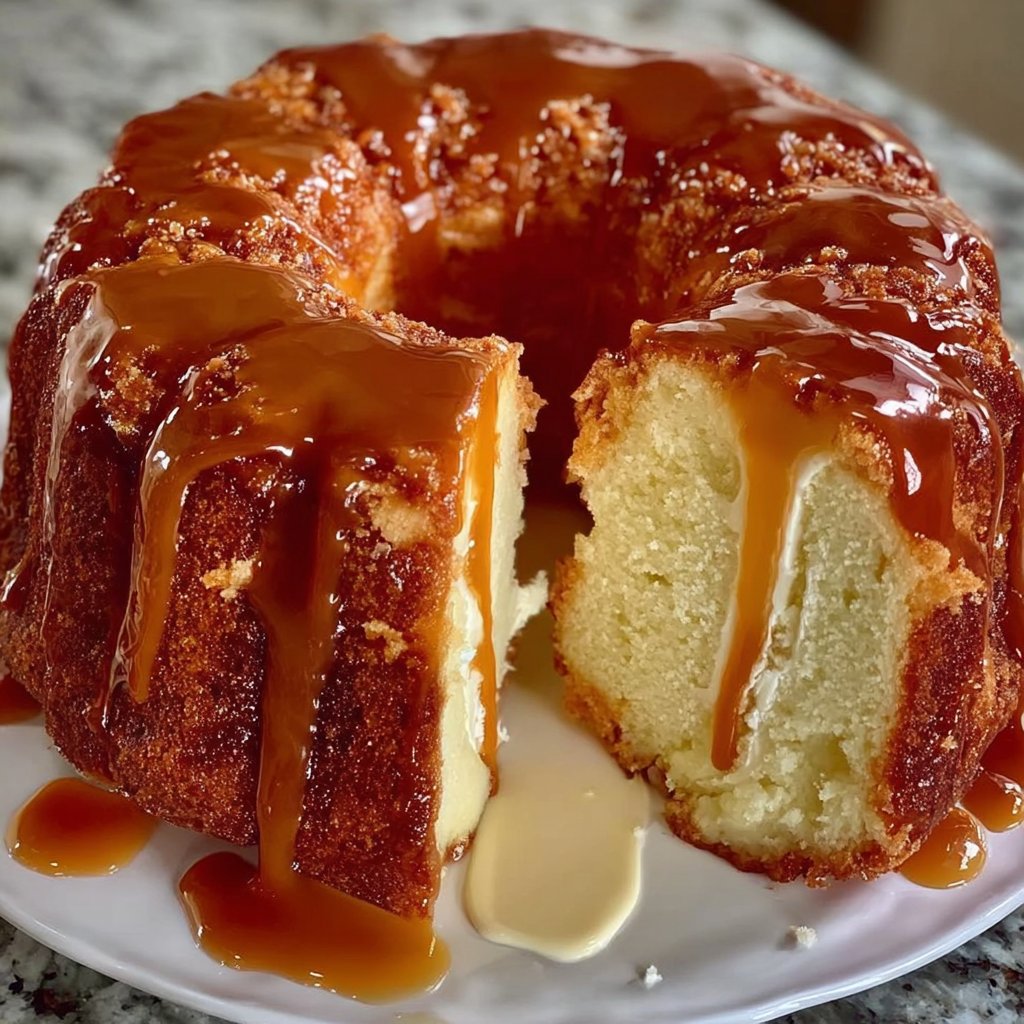 Caramel Cream Cheese Pound Cake