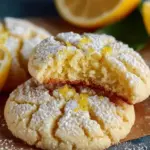 Freshly baked lemon sugar cookies on a plate