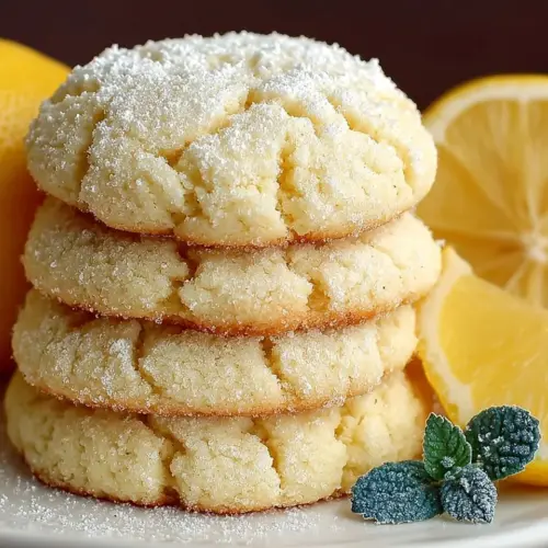 Freshly baked lemon sugar cookies on a plate