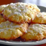 Lemon yogurt cookies baked to perfection and garnished with lemon zest.