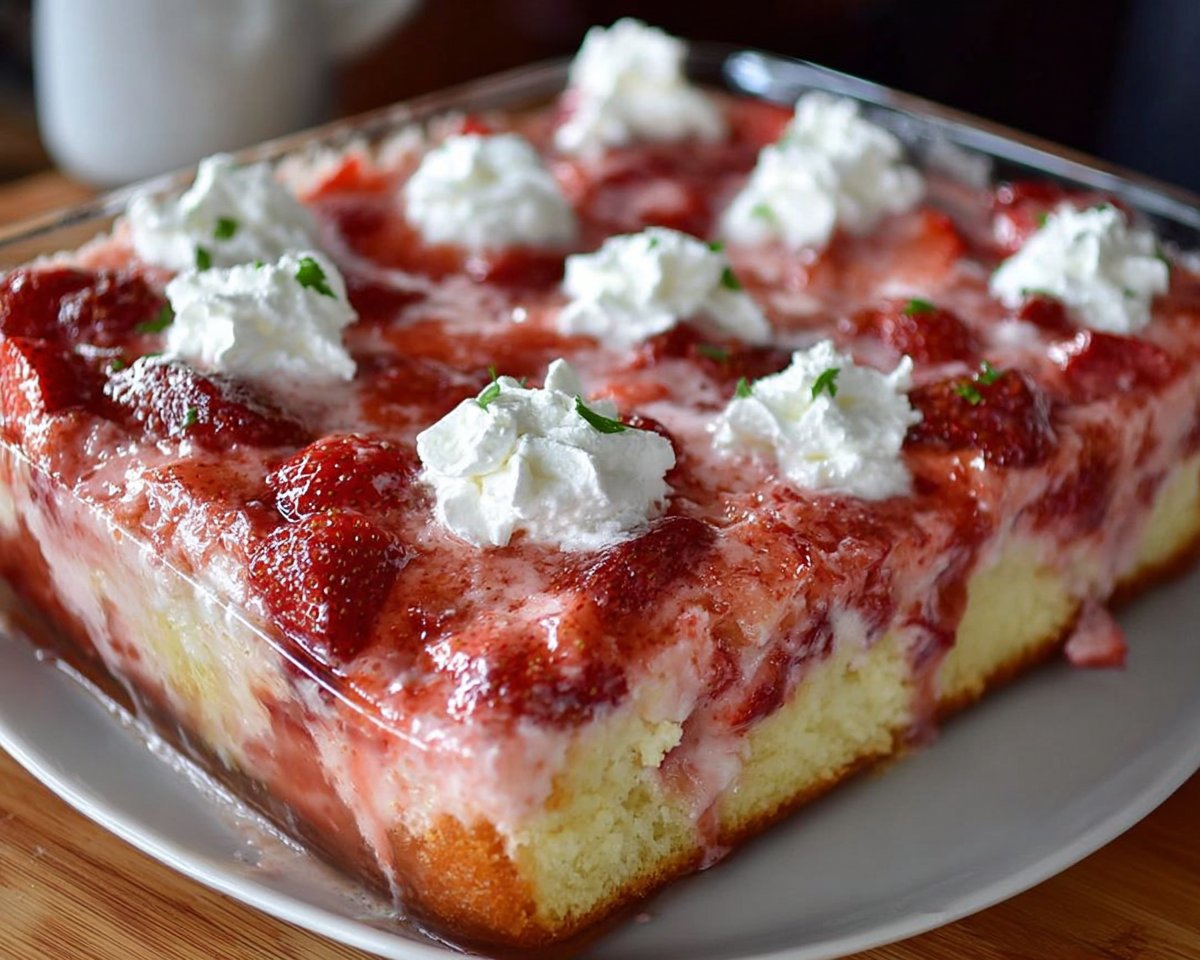 The Easiest Strawberry Cake