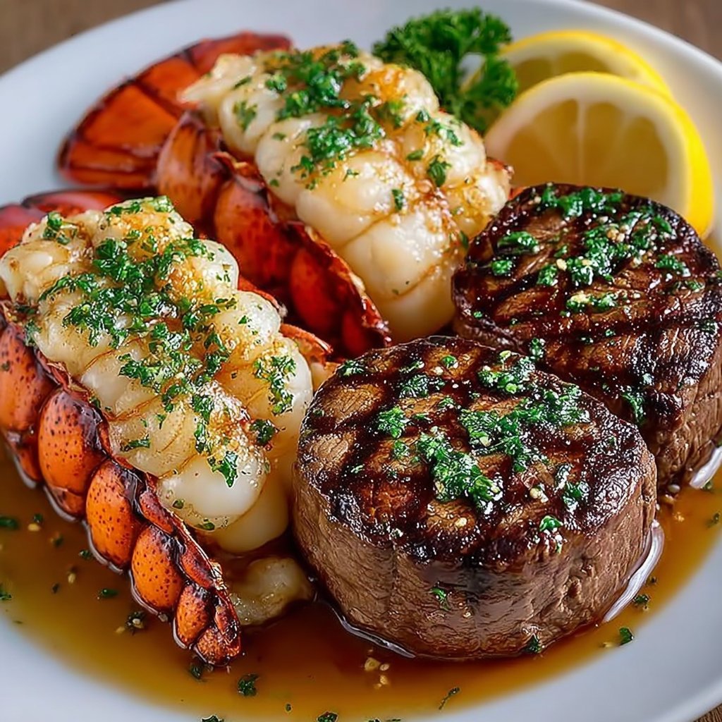 Luxurious Surf and Turf: Filet Mignon & Lobster