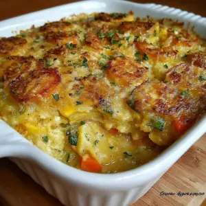 Delicious Nannies Squash Casserole baked to perfection