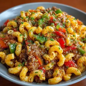 Delicious one pot American Goulash served in a bowl