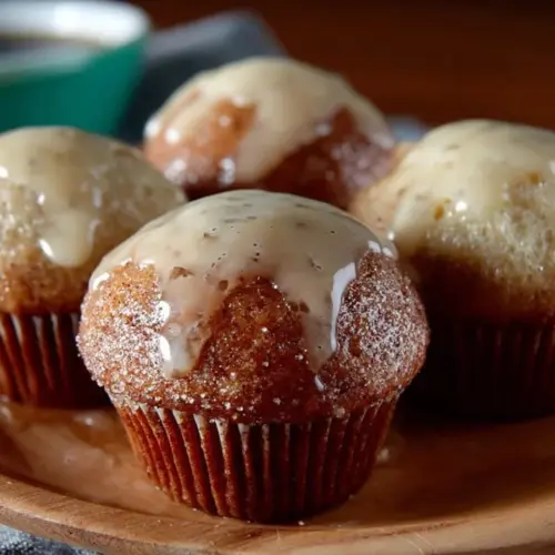 Delicious homemade perfect donut muffins showcased on a plate
