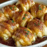 Delicious Pioneer Woman apple dumplings with warm caramel sauce