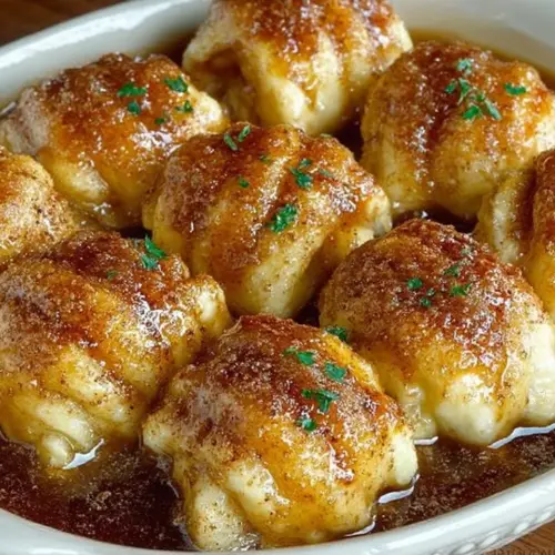 Delicious Pioneer Woman apple dumplings with warm caramel sauce