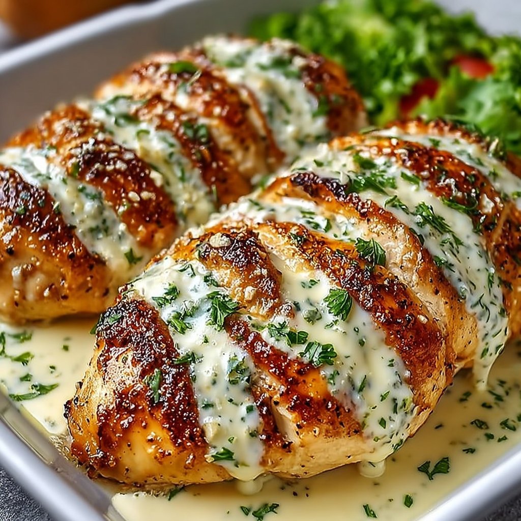 Oven-Baked Caesar Chicken with Rich Parmesan Sauce
