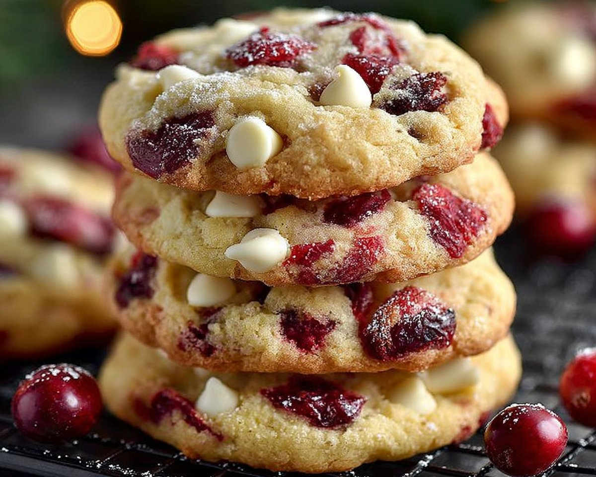 Fresh Cranberry and White Chocolate Cookies