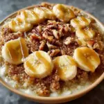 Delicious Southern banana cobbler with golden crust and ripe bananas