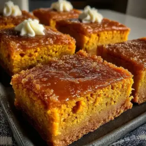 Delicious homemade sweet potato bars topped with nuts and spices