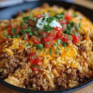 Delicious Taco Rice dish with beef, rice, and colorful toppings served in a bowl