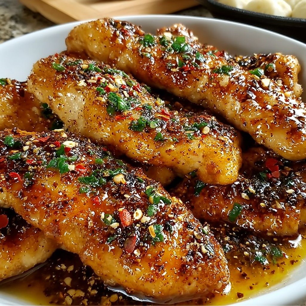 Spicy Honey Butter Garlic Chicken Tenders