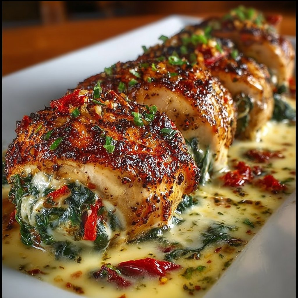 Roasted Red Pepper, Spinach, and Mozzarella Stuffed Chicken