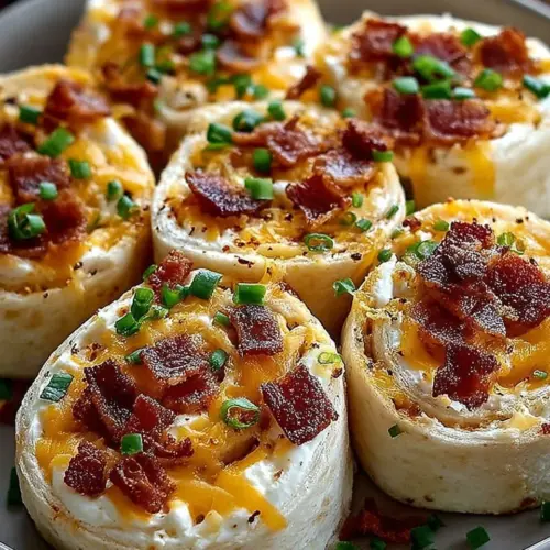 Bacon Cheddar Ranch Pinwheels served on a platter