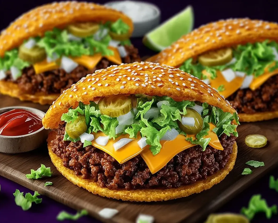Delicious Big Mac Tacos blending iconic burger flavors in a taco shell