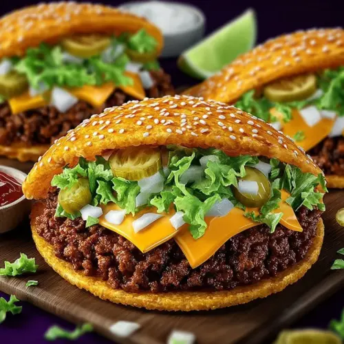 Delicious Big Mac Tacos blending iconic burger flavors in a taco shell