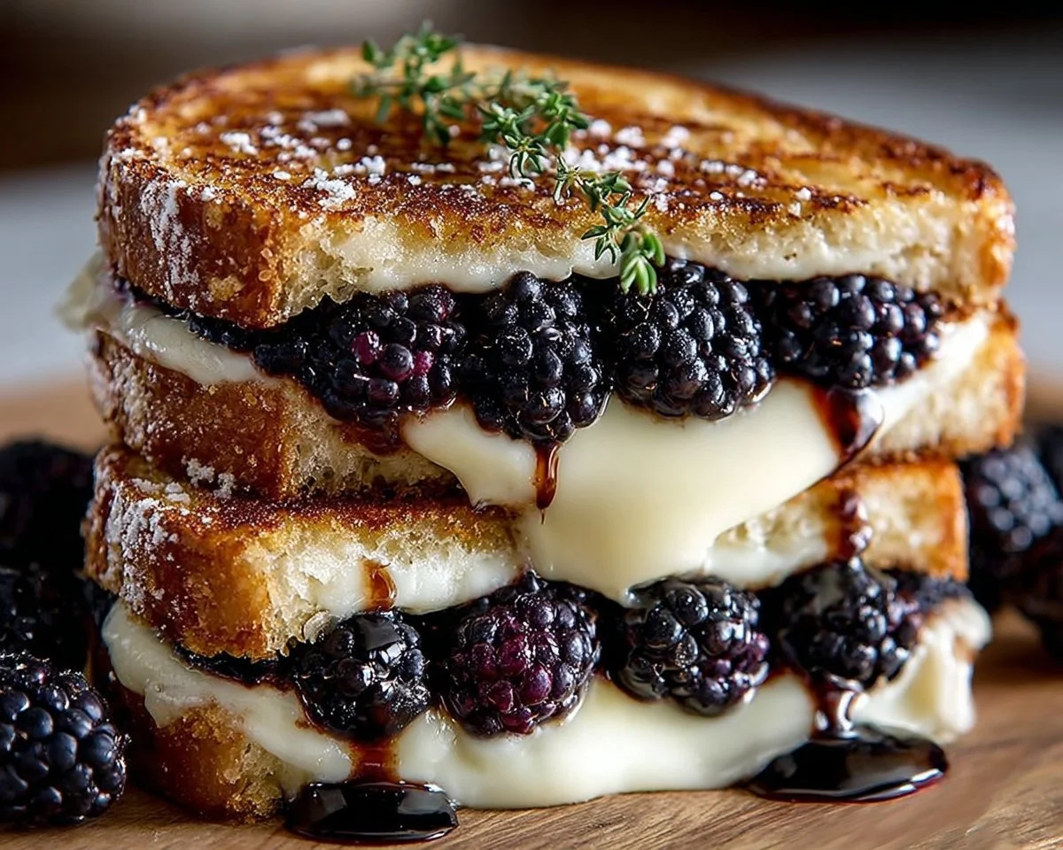 Blackberry Balsamic and Brie Grilled Cheese